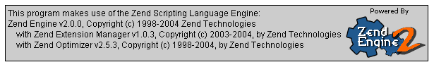 Screenshot phpinfo() PHP 5 mit Zend Optimizer 2.5